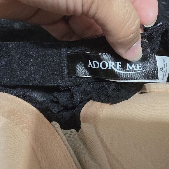 Adore Me Black Lace Slip Dress Lingerie, Size XL - Picture 3 of 5